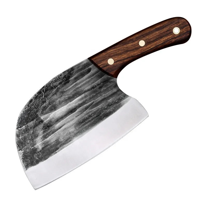2020 Handmade Forged High Carbon Clad Steel Serbian Chef Kitchen Cleaver Slicing Broad Butcher Knife MegaBDM