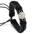 Leather Alloy Bracelet Basketball Netball Vintage Punk Rock Strap Wristband Bracelet Anchor KIB105