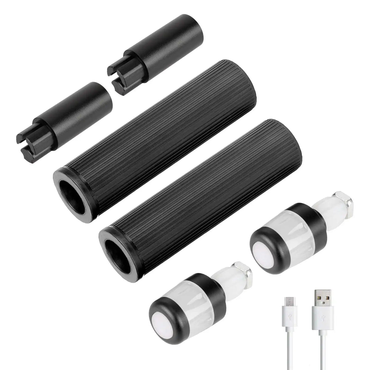 Ulip USB Chargeable Extender Silicone Grip Set with Light for Max G30 Scooters Handle Cover Grip for Electric Scooter