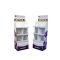 2023 Customized 3-Tier LED Advertising Display Stand Foldable Cardboard Rack Shelf for Cosmetic Beauty Products Video