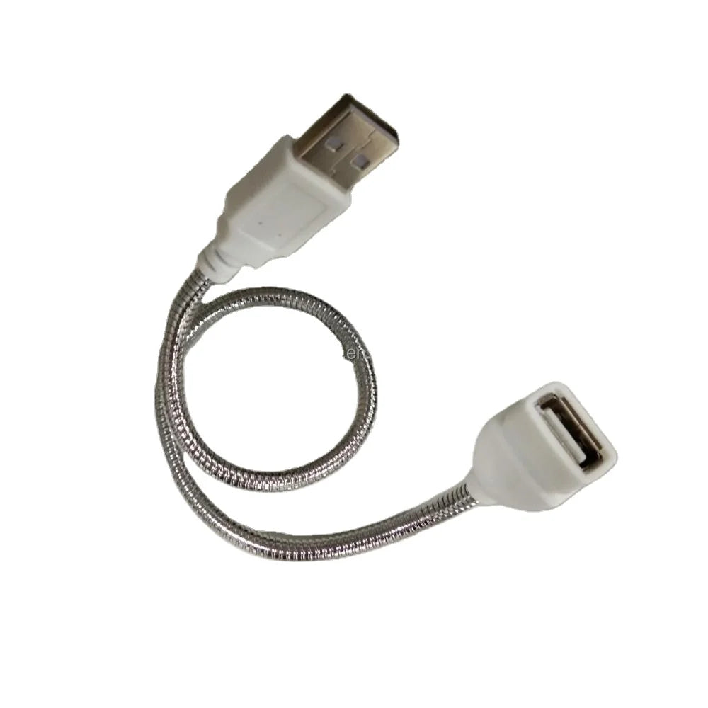 USB Metal Hose Male Female USB Connector 5V Small Desk Lamp Bracket Lamp Pole USB Port Tube Extension Cord