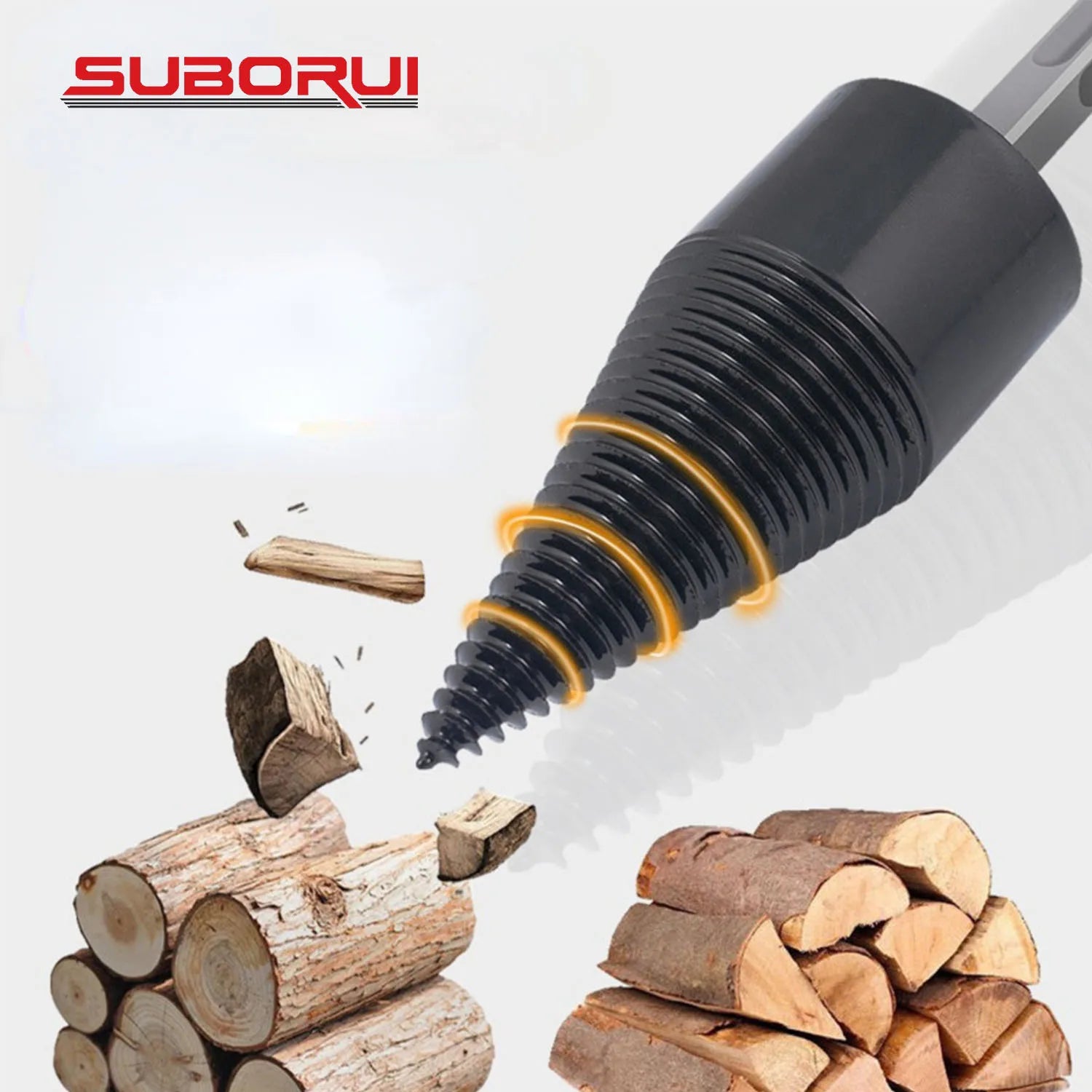 BORUI High Speed Steel 32 42 45 50mm Round Square Hex Shank Firewood Log Drill Bit for Tree Cutting