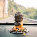 6.5*11cm Little Tathagata Car Decor Smile Laugh Monk Small  Ceramic Buddha Statue Tea Pet for Home Car Decor Kid Gifts