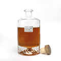 500ml 700ml 750ml Spirits Engraved Glass Bottle for Whisky Vodka Rum Tequila Brandy Gin