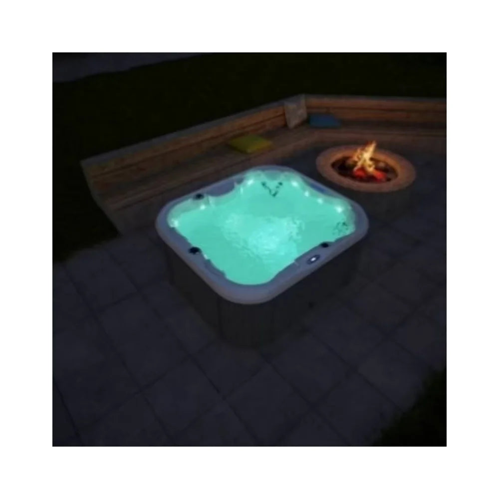 Modern 4-Person Acrylic Massage Whirlpool Bathtub Plug Play Balboa Hottub  Square Outdoor  Spa for Garden Home