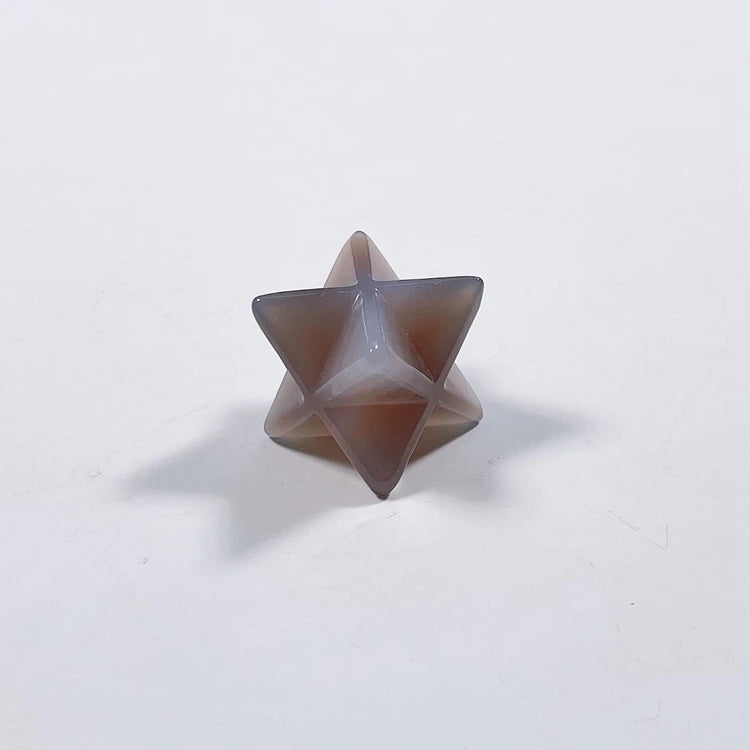 Huiying Wholesale Craved Crystal Grey Agate Merkaba