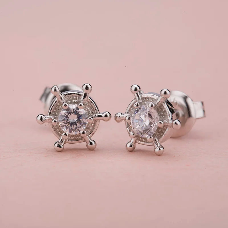 Fashion Fancy Bridal Jewelry AAA Cubic CZ Diamond Wedding Drop Silver Earring