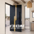 China Luxury Large Height Pivot Door Puerta Pivote Gran Altura Security Main Entrance Pivot Door Modern Wooden Entry Front Door