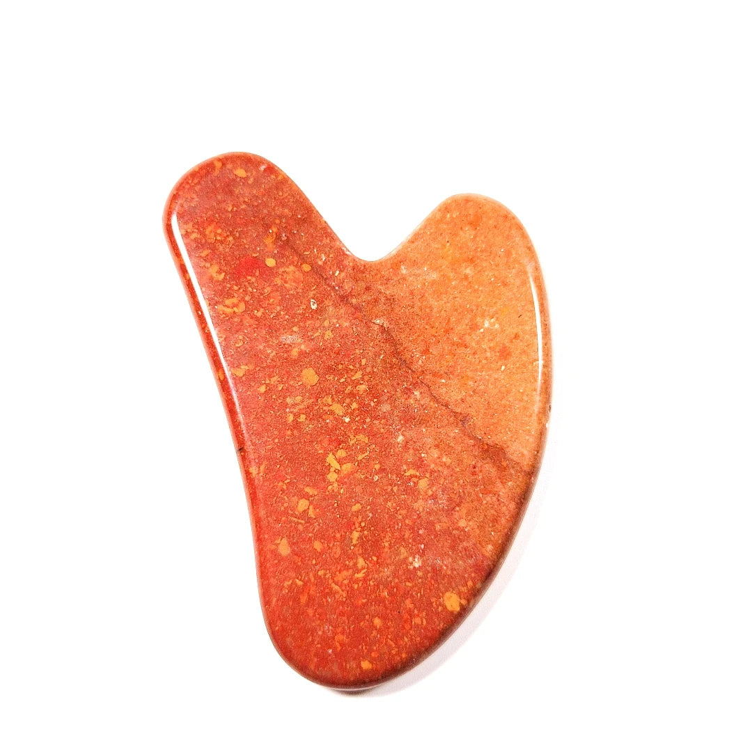 HY Natural handheld mookaite jasper beauty jade facial massage heart gua sha