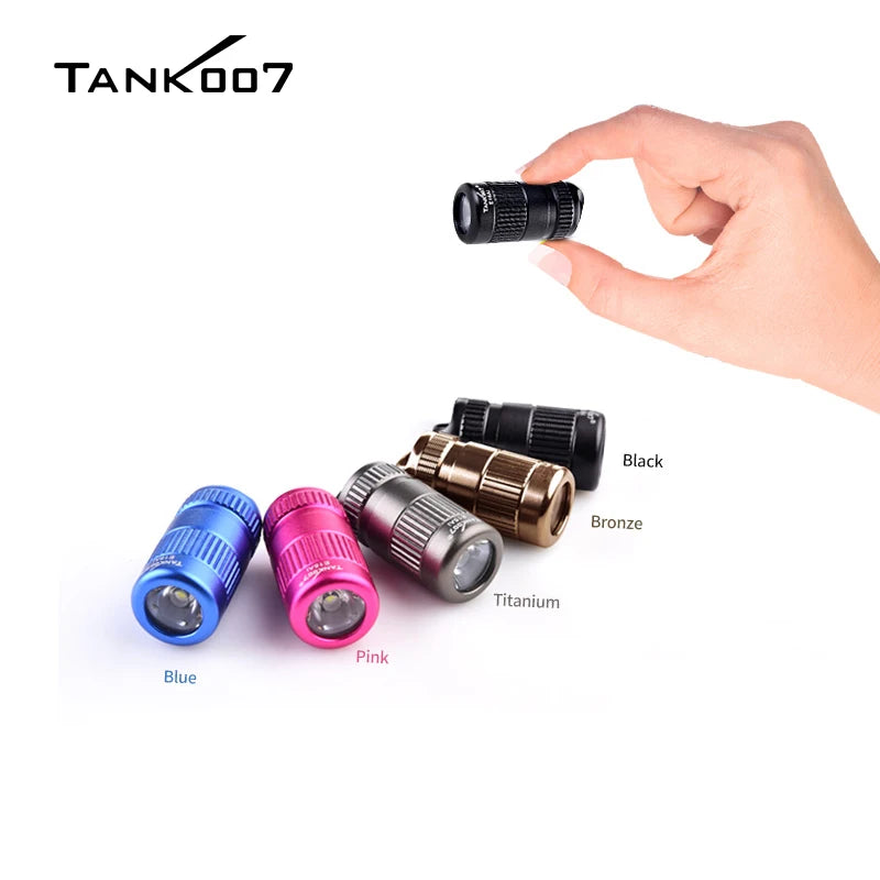 Tank007 E15 Ai Waterproof Aluminum Portable LED Torch Light Outdoor EDC Flash Light Mini Keychain Flashlight Camping Linternas