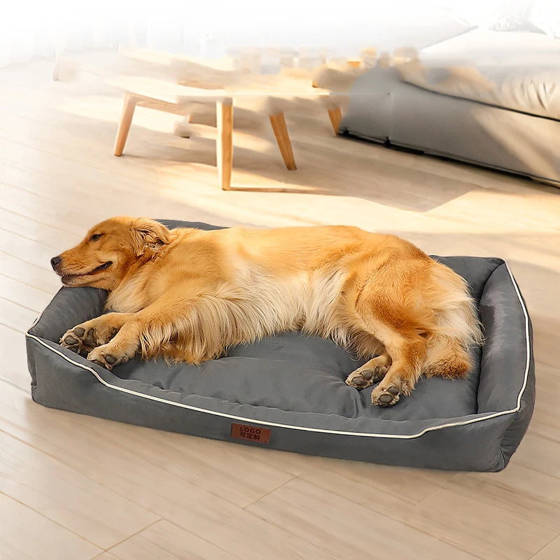 Warm New Design Square Orthopedic Dog Bed Luxury Memory Foam Pet Bed with Washable Removable Sofa Print Pattern