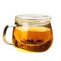 Wholesale Glass Teacups Round Thickened With a Lid Fun Cup High Temperature Drinking Glass Office Tea Cup Flower Tea Cups