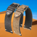 Wholesale Genuine Leather Watch Strap with Vintage Distressed Small Grain Cowhide 18/19/20/21/22mm Watch Bands