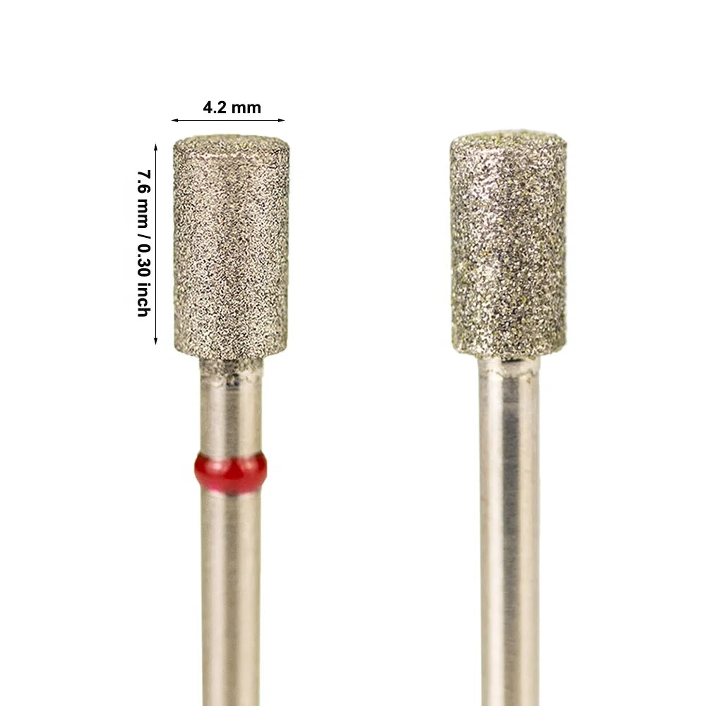 3/32"4.3mm Grinding Head Bur Tips  Barrel Efile Wholesale Pedicure Safety Russian Diamond Manicure Cuticle Drill Bits for Nails