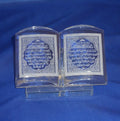 White Printing 8x11cm Crystal Glass Quran Islamic Gifts MH-G0477