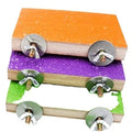 Colorful Durable Wooden Bird Toy Jumping Platform and Frosted Springboard for Parrots Bird Cage Accessories