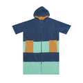 Nonwoven Hooded Microfiber Beach Changing Poncho Towel with Zipper and Side Pocket