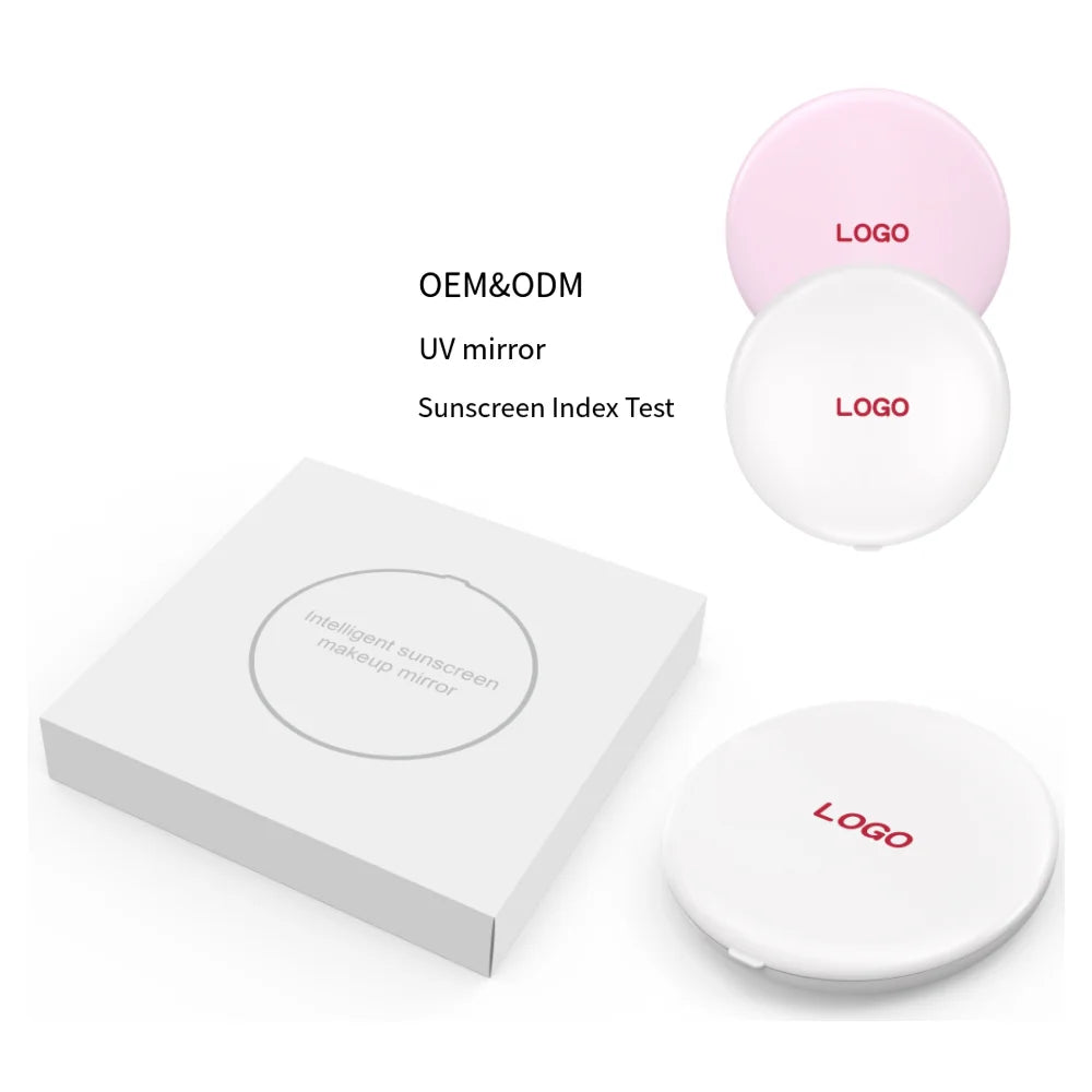 Portable Lighted Uv Sunscreen Compact Mirror with Uv Camera for Sunscreen test Sunscreen Mirror