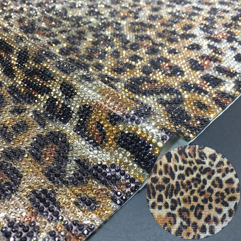 Multi-colors Animal Leopard Print Diamond Self-Adhesive  Rhinestone Sheet