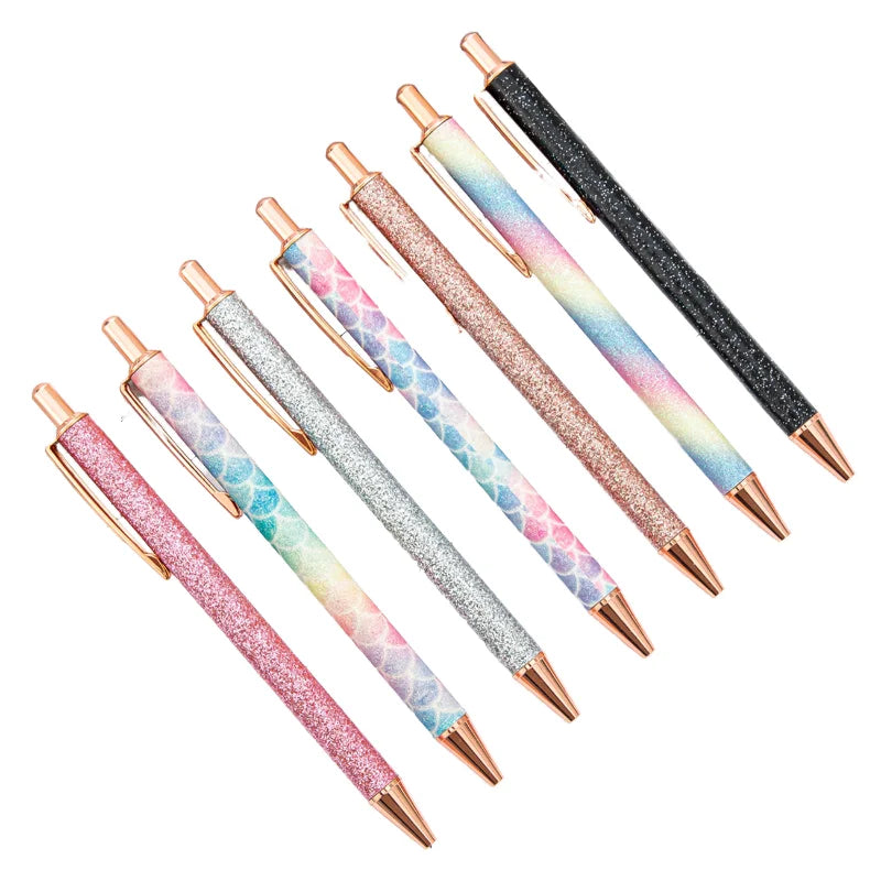Creative Shiny Metal Ballpoint Pen Cute Ballpoint Pen Custom Ballpoint Pen 1.0mm Black Ink