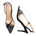 in Stock Black Open Toe High Heeled Sandals for Women Transparent Clear Ankle Strap with Evergreen Feature Summer Season