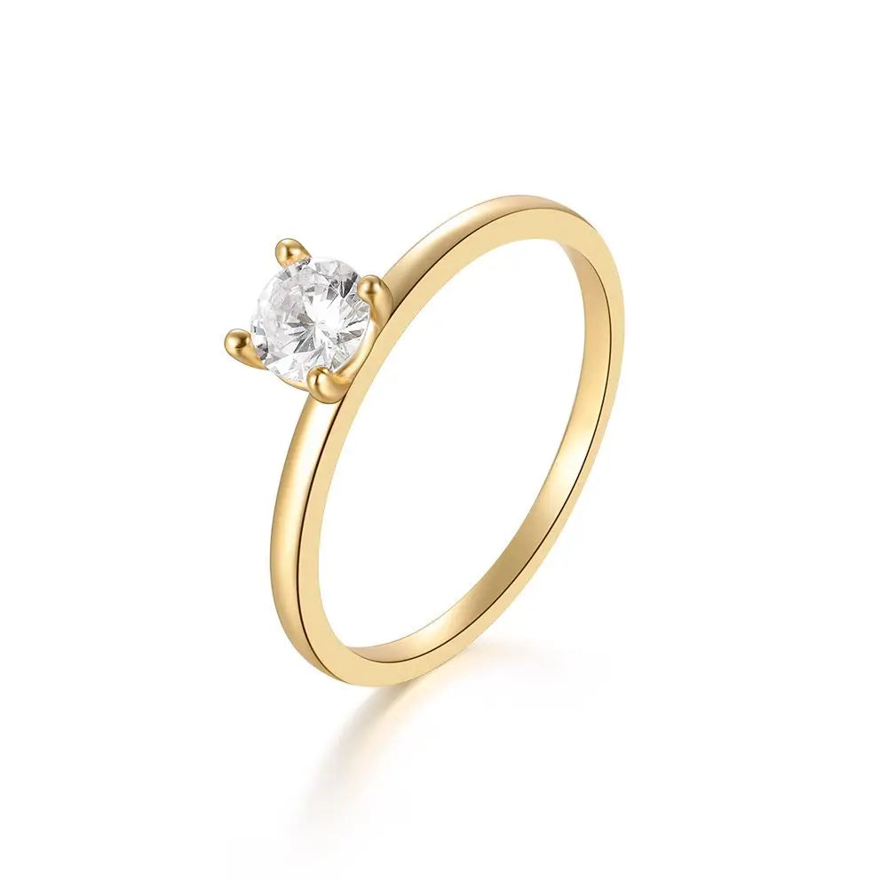 New Arrivals Wedding Jewelry 18K Gold Plated Zircon Sterling SIlver Rings for Couple