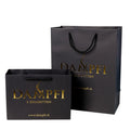 Custom Branded Black Carry Bag Clothing Shoes Paper Shopping Gift Retail Bag with Handle for Garment