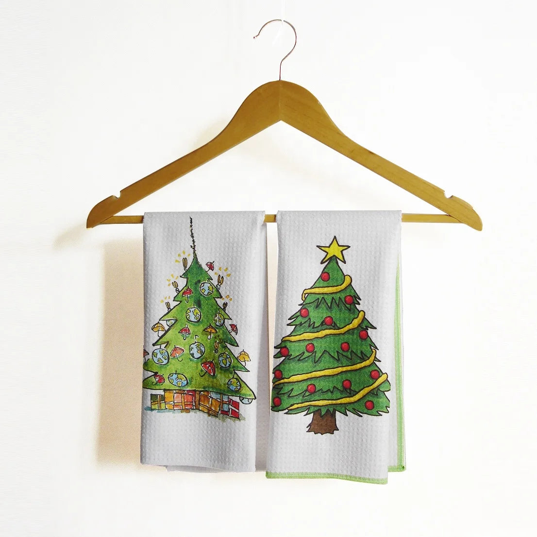 Funny Blank Polyester Waffle Easter Reusable Bakery Dish Tea Fabric Christmas Valentines Washable Sublimation Kitchen Towels