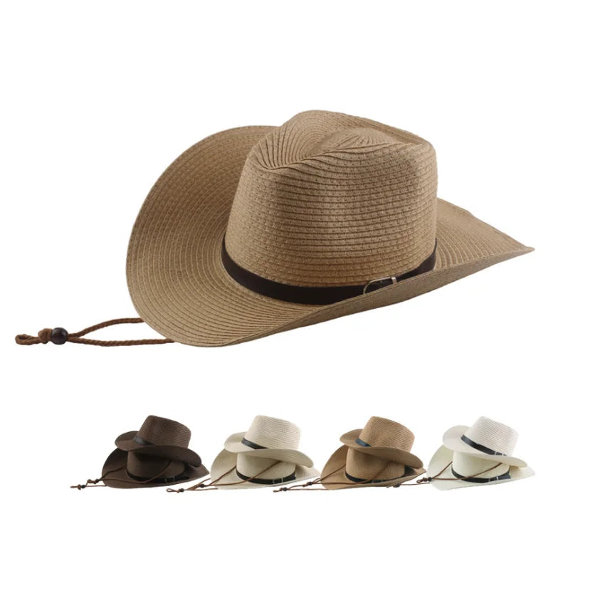 Wholesale Parent-child Outdoor Summer Wide Brim Cowboy Straw Hat