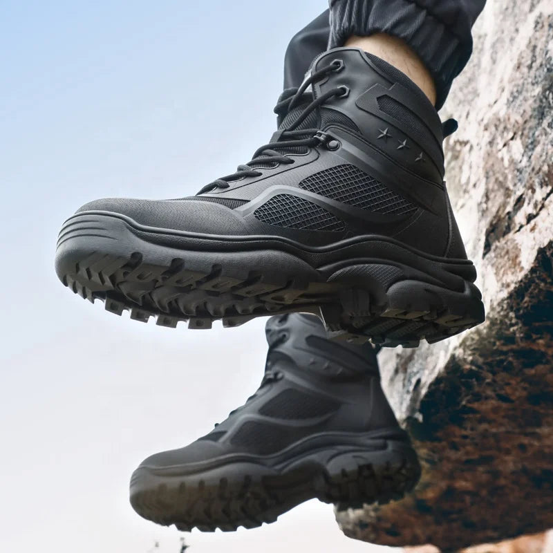 GUYISA Outdoor Safety Boots Construction Site Steel Toe Work Boot