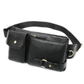 Full Grain Leather Phone Bag for Men Waist Pack Crossbody Chest Bag Vintage Style Outdoor Construction Work