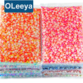 Oleeya Wholesale 2mm-12mm ABS Flatback AB Pearls Loose Jewelry Flat Back Pearl Plastic Half Pearl for Handmade Craft DIY