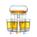 Acrylic Six Shot Glass Holder Set 6-Piece Shot Dispenser for Party & Bar Use