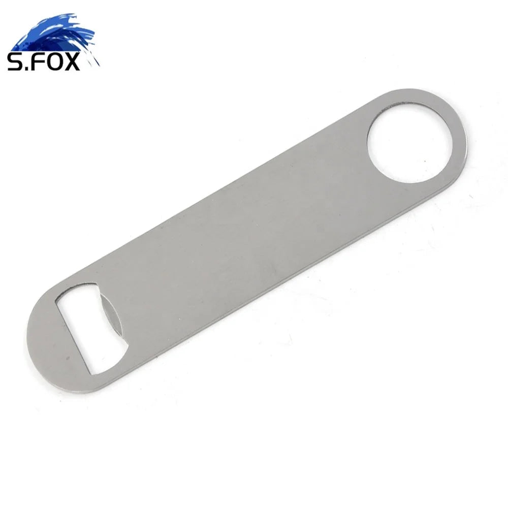 Custom Logo Souvenir Printing Bar Stainless Steel Card Beer Bottle Opener Spare Parts