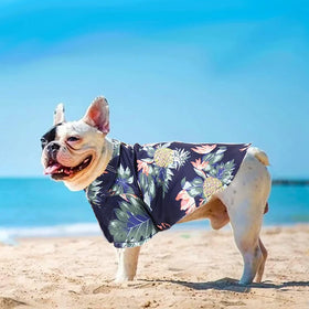 Hot-selling Hawaiian Dog Shirt Summer Breathable Pet Clothes Cool Coconut Tree Pineapple Beach Dog Shirts Pet Sweatshirts
