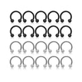 Wholesale 316L Stainless Steel Silver Plated Punk Style C-Shaped Nose Rings Fashion Labret Cartilage Body Piercing Jewelry Gift