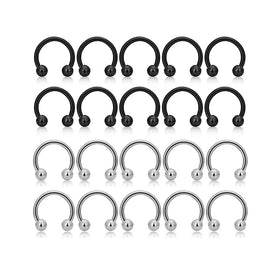 Wholesale 316L Stainless Steel Silver Plated Punk Style C-Shaped Nose Rings Fashion Labret Cartilage Body Piercing Jewelry Gift