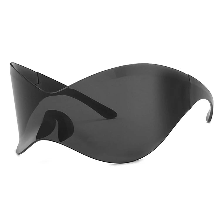 2025 Fashion Trendy Oversized Frameless Y2K Men Private Label Sunglass Futuristic Designer Outdoor Sports Shade Sunglasses Women