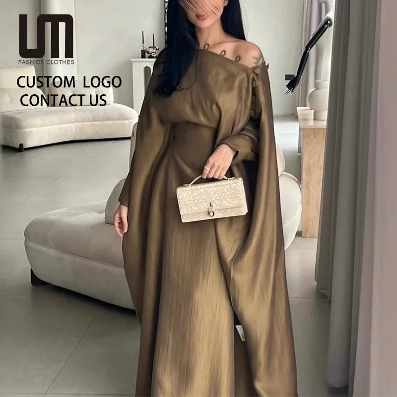 OEM Service New Dubai Abaya Evening Dress | Luxury Caftan Gown for Women Elegant Evening Wear Spring/Summer Formal Party Dress