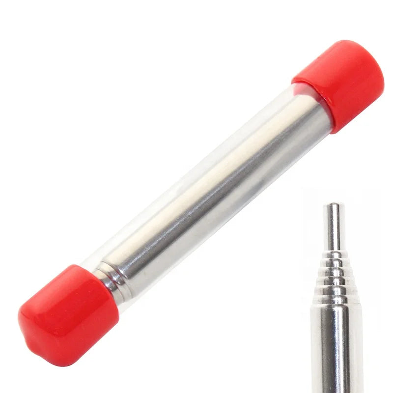 Outdoor Fire Making Tool Stretchable Pocket Bellow Picnic Fire Starter Stainless Steel Blowing Pipe