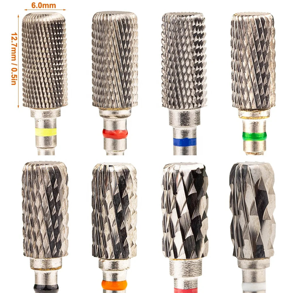 Right Hand Hard Gel Remove XF M C 2XC 3XC 4XC Barrel Professional Safety Dust Proof Tungsten Carbide Efile Nail Bit with R-Cut