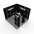 Aluminum Tension Fabric Apparel Portable 10x10 Clothing Rack Trade Show Booth Exhibition