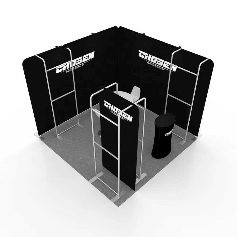 Aluminum Tension Fabric Apparel Portable 10x10 Clothing Rack Trade Show Booth Exhibition