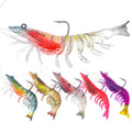 9cm 12g Luminous Shrimp Silicon Soft Artificial Bait With Hooks Swivels Anzois Para Pesca Sabiki Rigs Fishing Tackle Lure Bait