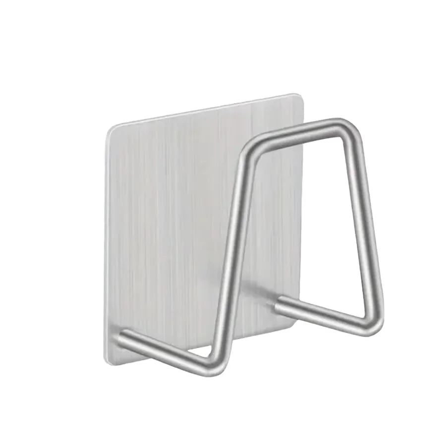 Kitchen Stainless Steel Sink Sponges Holder Hook Self Adhesive Drain Drying Rack Kitchen Wall Hooks Accessories Storage Organize