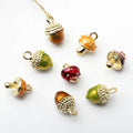 Popular Mini Mushroom Pine Cone Pendant DIY Jewelry Earrings Accessories with Wholesale Alloy Enamel Charms Drop Oil Design