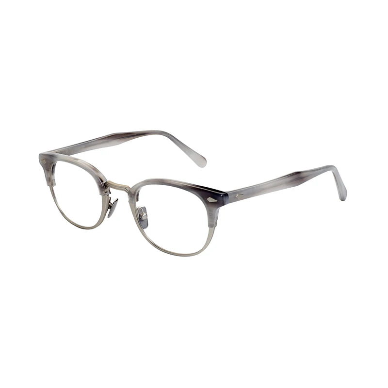 Fashionable Custom Made Round Acetate Plus Metal Eyeglasses Frame for Men Women