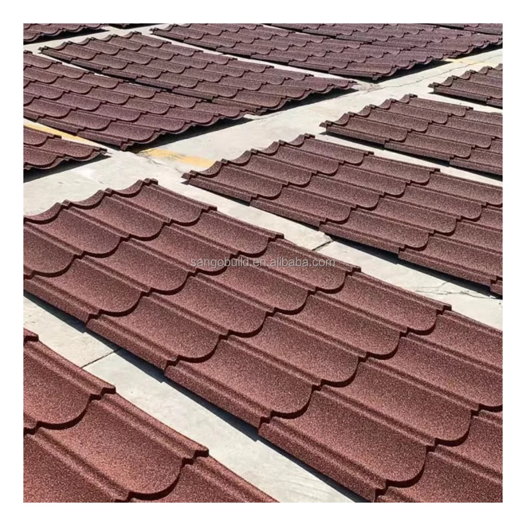 Biggest Size Stone Roofing Sheets Long Span Sheet Heat Resistant Save Labor Installation Stone Coated Metal Roof Tiles