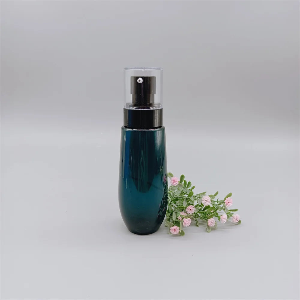120ml Luxury Pink Plastic Bottles with Pump Sprayer and Screen Printing for Skin Care Serum Lotion Makeup Oil Packaging