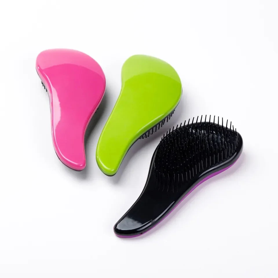 Custom Logo Ionic Magic Handle Comb Cushion Vent Nylon Plastic Anti-static Massage Hair Brush Tangle Detangle